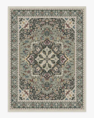 Ruggable Hendesi Heriz Sage Flatwoven Rug In Green