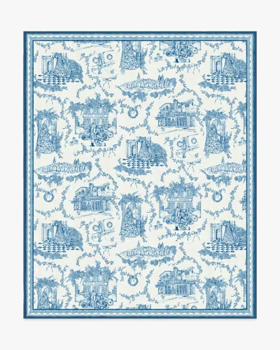 Ruggable Home Sweet Home Toile Ivory & Navy Flatwoven Rug By The Hiltons In Blue