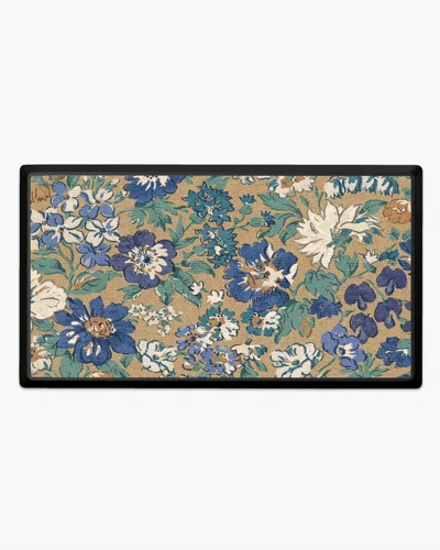 Ruggable Honeydew Blue & Coir Large Doormat By Liberty In Multi