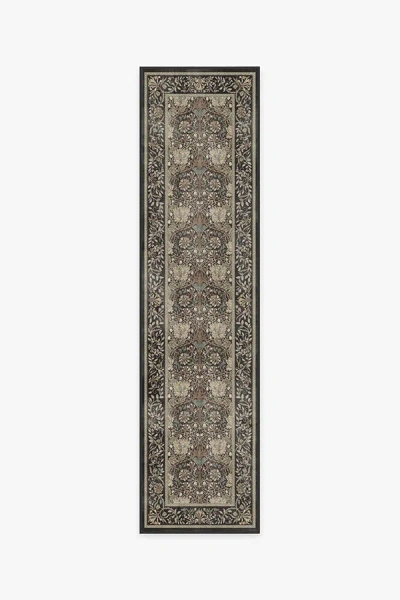 Ruggable Honeysuckle & Tulip Dark Wood Flatwoven Rug By Morris & Co. In Blue