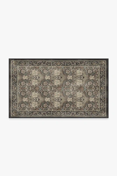 Ruggable Honeysuckle & Tulip Dark Wood Flatwoven Rug By Morris & Co. In Brown