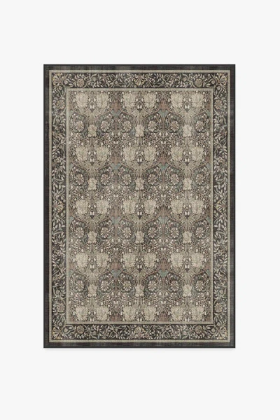 Ruggable Honeysuckle & Tulip Dark Wood Flatwoven Rug By Morris & Co. In Multi