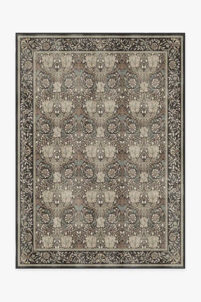 Ruggable Honeysuckle & Tulip Dark Wood Flatwoven Rug By Morris & Co. In Multi