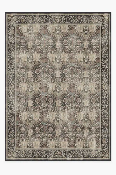 Ruggable Honeysuckle & Tulip Dark Wood Flatwoven Rug By Morris & Co. In Multi