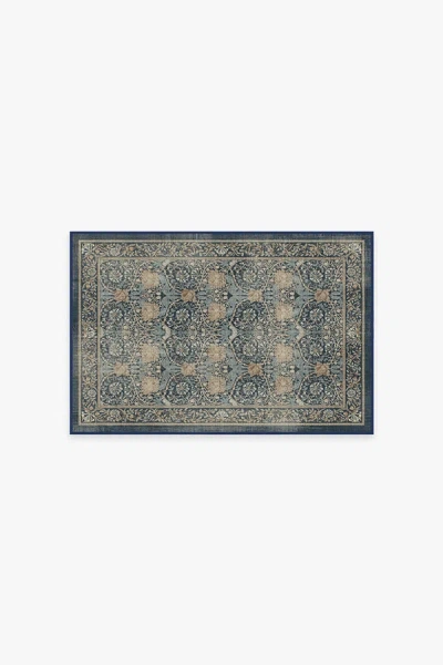 Ruggable Honeysuckle & Tulip Indigo Flatwoven Rug By Morris & Co. In Multi