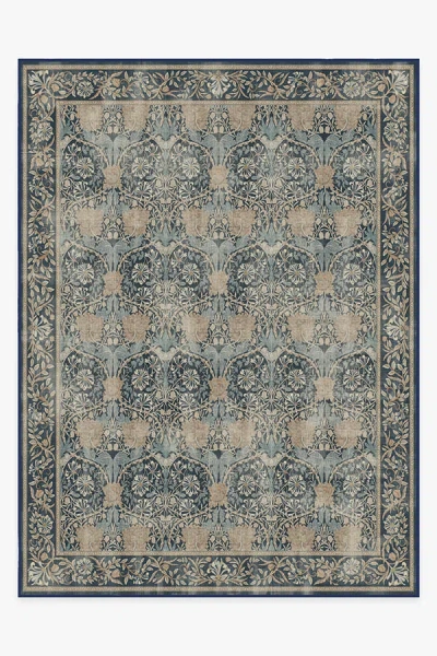 Ruggable Honeysuckle & Tulip Indigo Flatwoven Rug By Morris & Co. In Multi