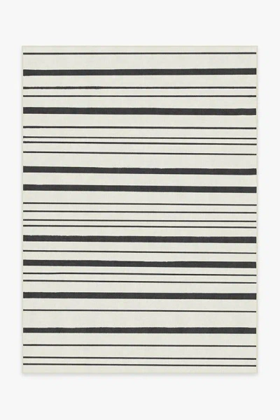Ruggable Hudson Stripe Black Flatwoven Rug In Neutral