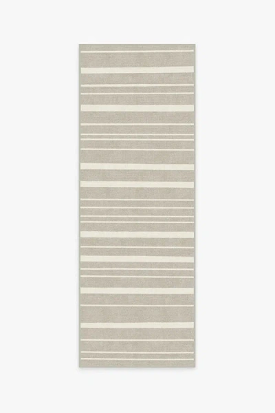 Ruggable Hudson Stripe Stone Flatwoven Rug In Neutral