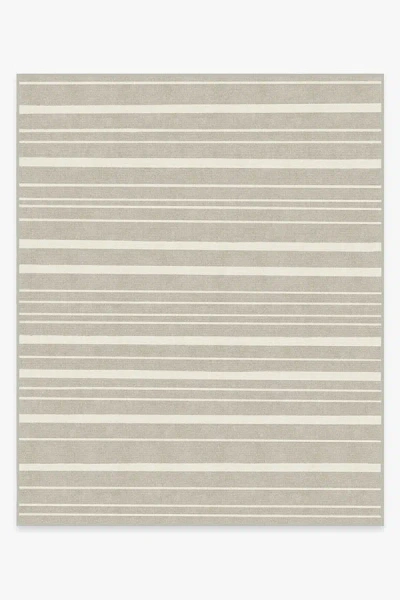 Ruggable Hudson Stripe Stone Flatwoven Rug In Neutral