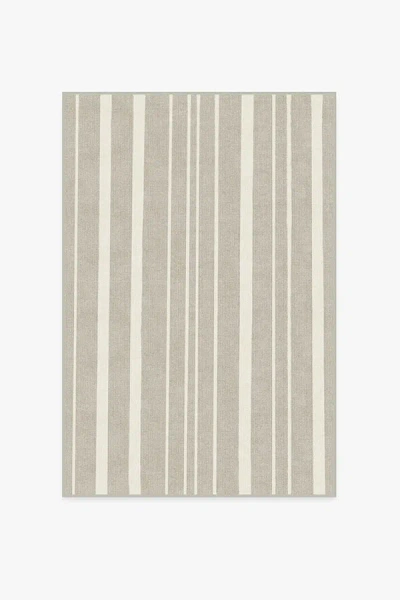 Ruggable Hudson Stripe Stone Flatwoven Rug In Brown