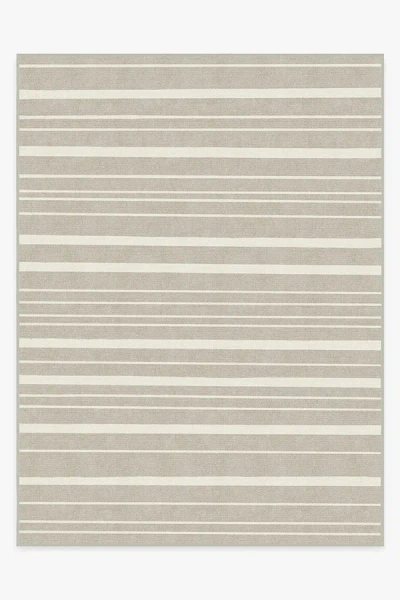 Ruggable Hudson Stripe Stone Flatwoven Rug In Brown