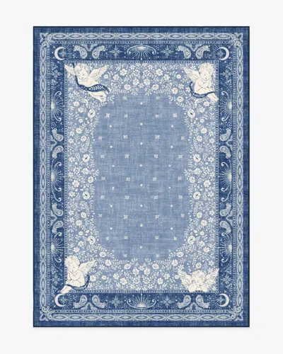 Ruggable Humberto's Bandana Blue Flatwoven Rug By Humberto Leon