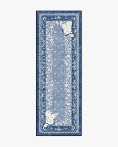 Ruggable Humberto's Bandana Blue Flatwoven Rug By Humberto Leon