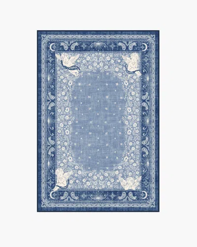 Ruggable Humberto's Bandana Blue Flatwoven Rug By Humberto Leon