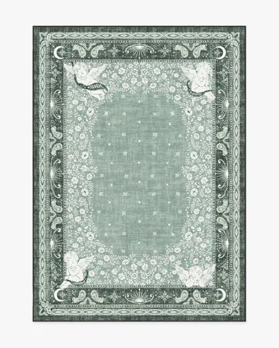 Ruggable Humberto's Bandana Green Flatwoven Rug By Humberto Leon In Gray