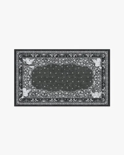 Ruggable Humberto's Bandana Soft Black Flatwoven Rug By Humberto Leon
