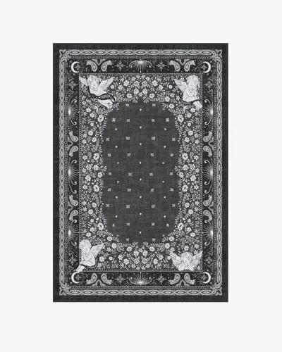 Ruggable Humberto's Bandana Soft Black Flatwoven Rug By Humberto Leon In Animal Print