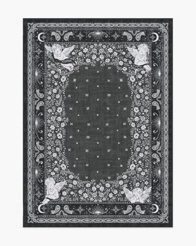 Ruggable Humberto's Bandana Soft Black Flatwoven Rug By Humberto Leon In Multi