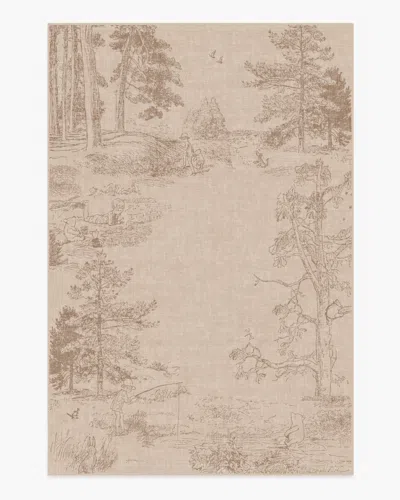 Ruggable Hundred Acre Wood Natural Flatwoven Rug In Sand