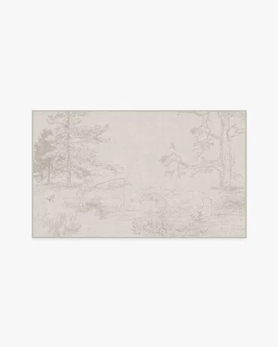 Ruggable Hundred Acre Wood Soft Grey Flatwoven Rug In Gray