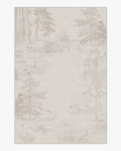 Ruggable Hundred Acre Wood Soft Grey Flatwoven Rug In Gray