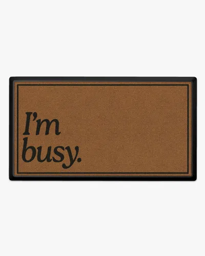Ruggable I'm Busy Large Doormat In Brown