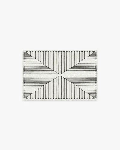 Ruggable Inkdrop Black & Ivory Flatwoven Rug By Jonathan Adler