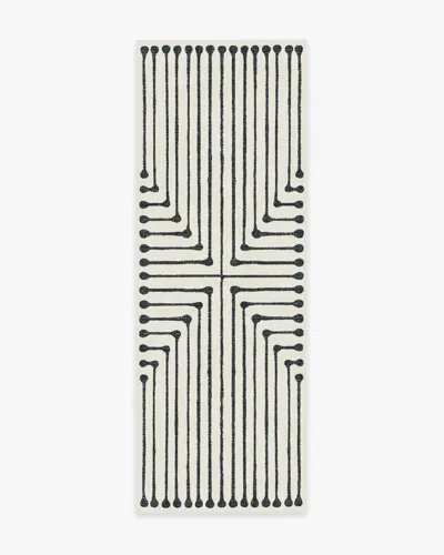 Ruggable Inkdrop Black & Ivory Flatwoven Rug By Jonathan Adler