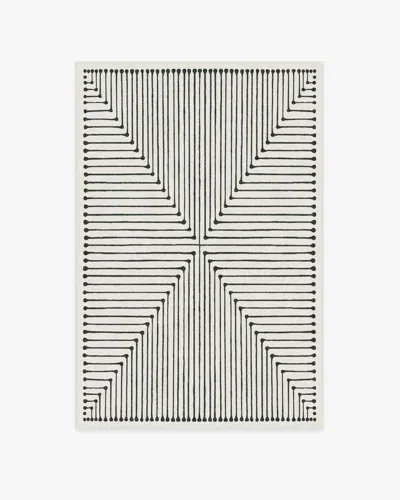 Ruggable Inkdrop Black & Ivory Flatwoven Rug By Jonathan Adler