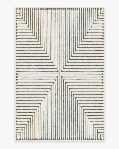 Ruggable Inkdrop Camel & Ivory Flatwoven Rug By Jonathan Adler In White