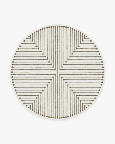 Ruggable Inkdrop Camel & Ivory Flatwoven Rug By Jonathan Adler In White