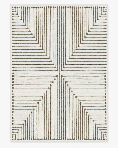 Ruggable Inkdrop Camel & Ivory Flatwoven Rug By Jonathan Adler In White