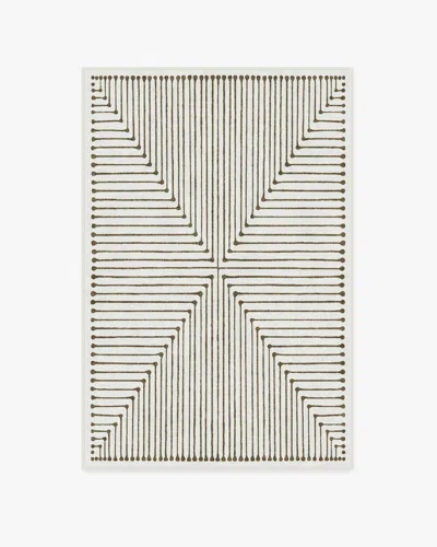 Ruggable Inkdrop Camel & Ivory Flatwoven Rug By Jonathan Adler In White