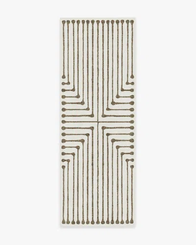Ruggable Inkdrop Camel & Ivory Flatwoven Rug By Jonathan Adler In White