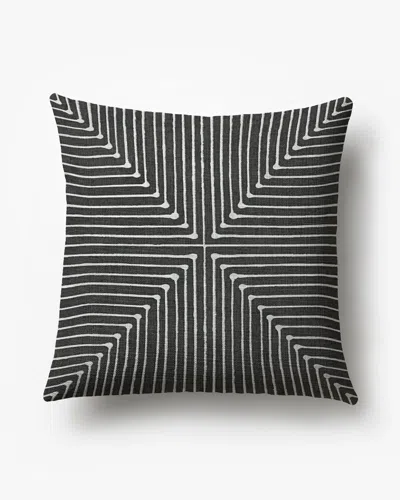 Ruggable Inkdrop Charcoal Woven Throw Pillow By Jonathan Adler In Gray