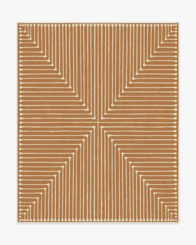 Ruggable Inkdrop Copper Flatwoven Rug By Jonathan Adler In Brown