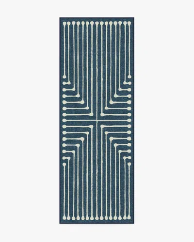 Ruggable Inkdrop Lapis Blue Flatwoven Rug By Jonathan Adler