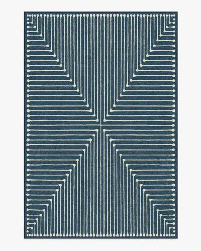 Ruggable Inkdrop Lapis Blue Flatwoven Rug By Jonathan Adler
