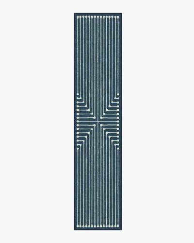 Ruggable Inkdrop Lapis Blue Flatwoven Rug By Jonathan Adler
