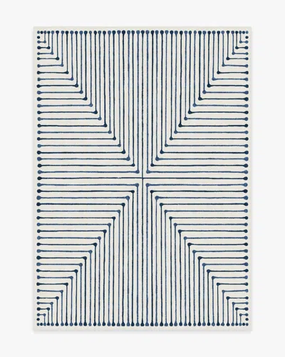 Ruggable Inkdrop Slate Blue Flatwoven Rug By Jonathan Adler
