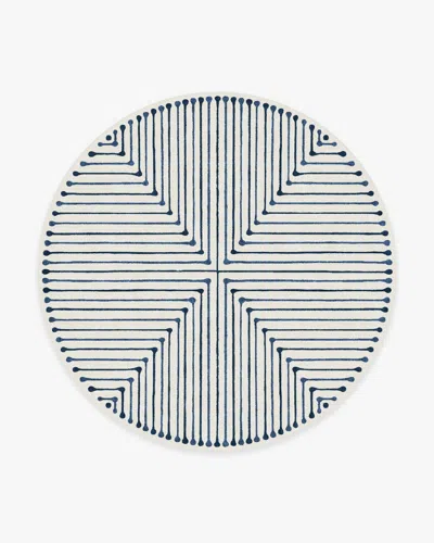 Ruggable Inkdrop Slate Blue Flatwoven Rug By Jonathan Adler In Multi