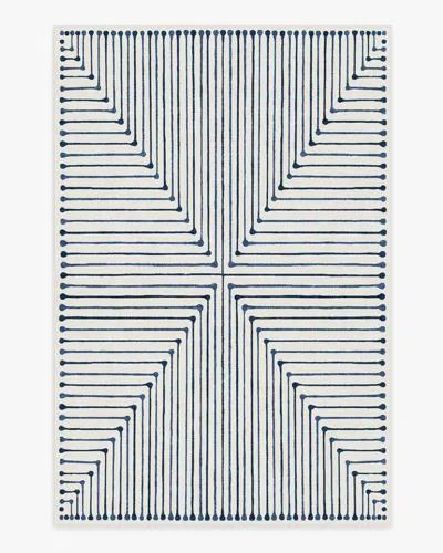 Ruggable Inkdrop Slate Blue Flatwoven Rug By Jonathan Adler