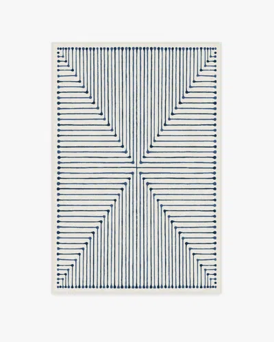 Ruggable Inkdrop Slate Blue Flatwoven Rug By Jonathan Adler