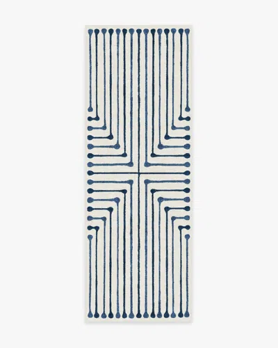 Ruggable Inkdrop Slate Blue Flatwoven Rug By Jonathan Adler