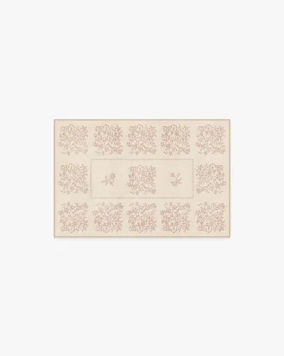 Ruggable Iona Cream & Vintage Blush Flatwoven Rug In Multi