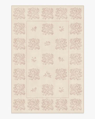 Ruggable Iona Cream & Vintage Blush Flatwoven Rug In Black