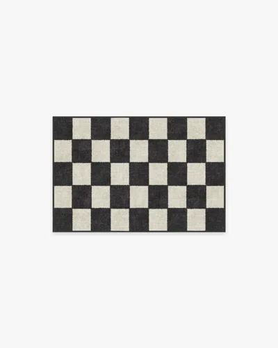 Ruggable Jaque Checkered Black Flatwoven Rug