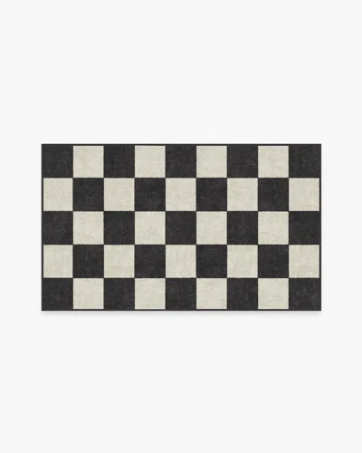 Ruggable Jaque Checkered Black Flatwoven Rug