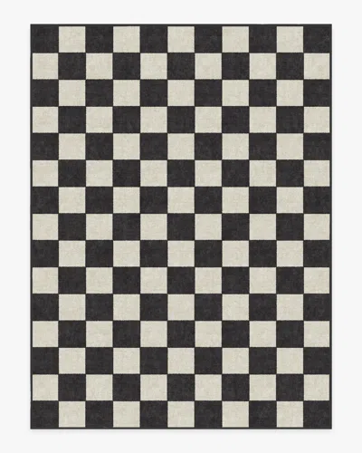 Ruggable Jaque Checkered Black Flatwoven Rug