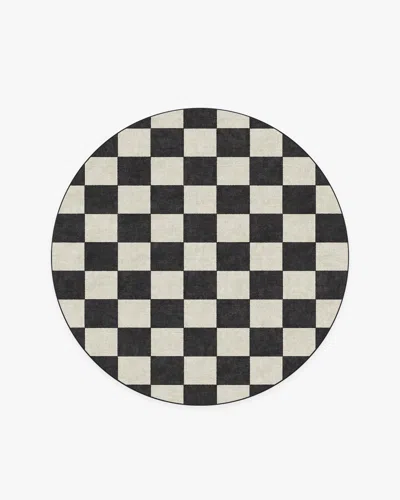 Ruggable Jaque Checkered Black Flatwoven Rug